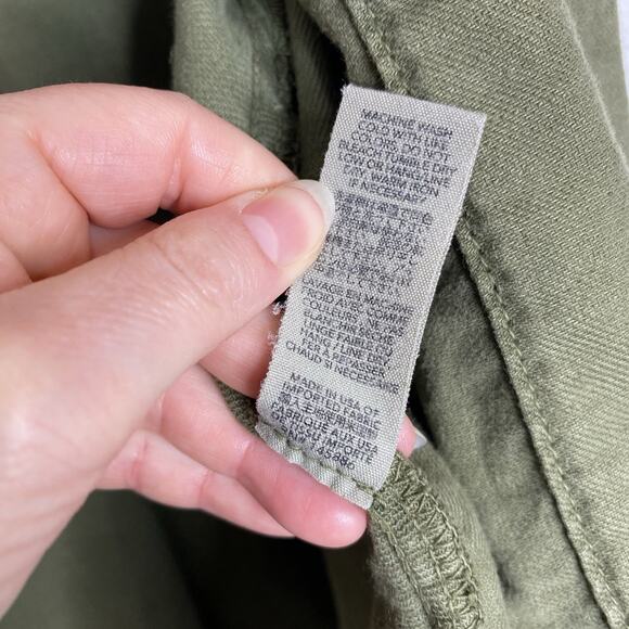 THE GREAT The Swingy Army Canvas‎ Jacket Green Japanese Twill Size 1 - Picture 9 of 10